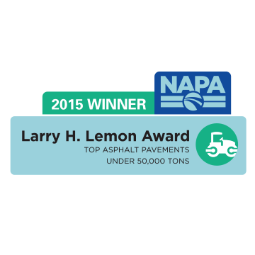 2015 Larry H. Lemon Quality in Ҵý Award ~ National Asphalt Pavement Association